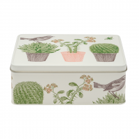 Cactus & Bird Print Rectangular Tin Thornback & Peel